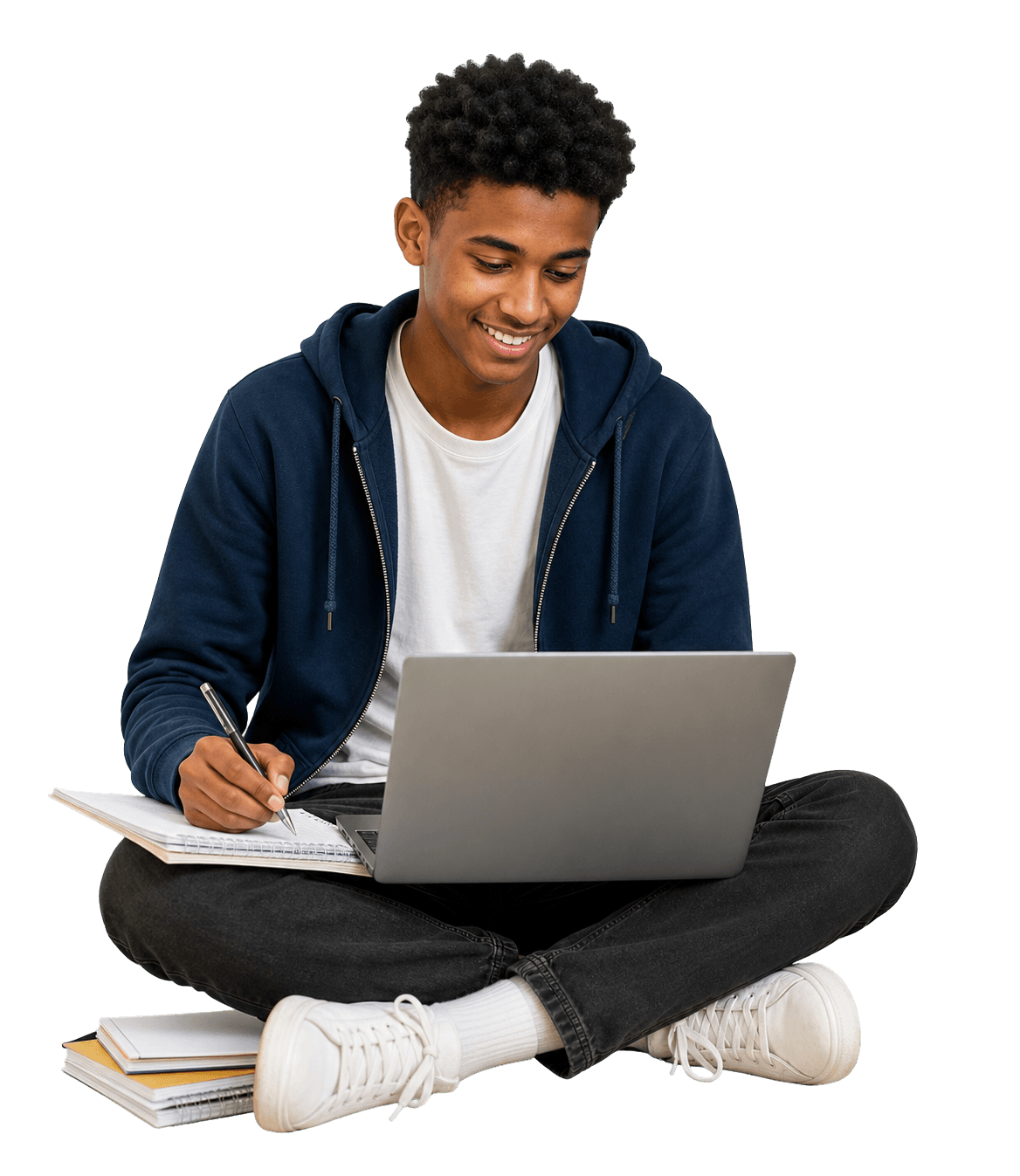 Student studying on LucyBridge